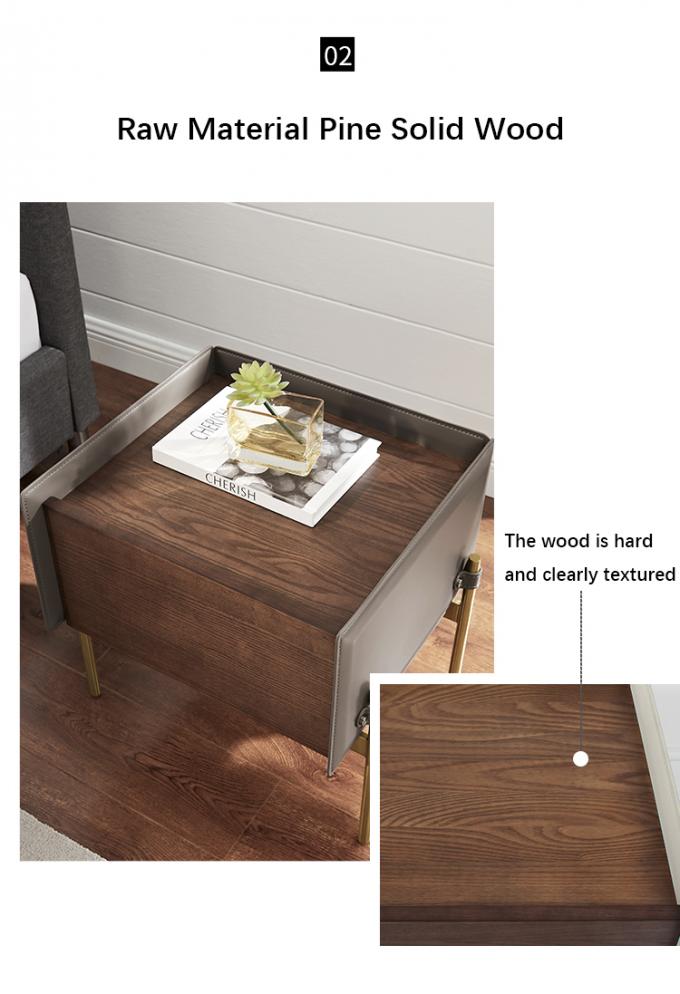 Solid Steel High Leg Nightstand Simple and Modern Storage Cabinet for Mini Bedroom 7
