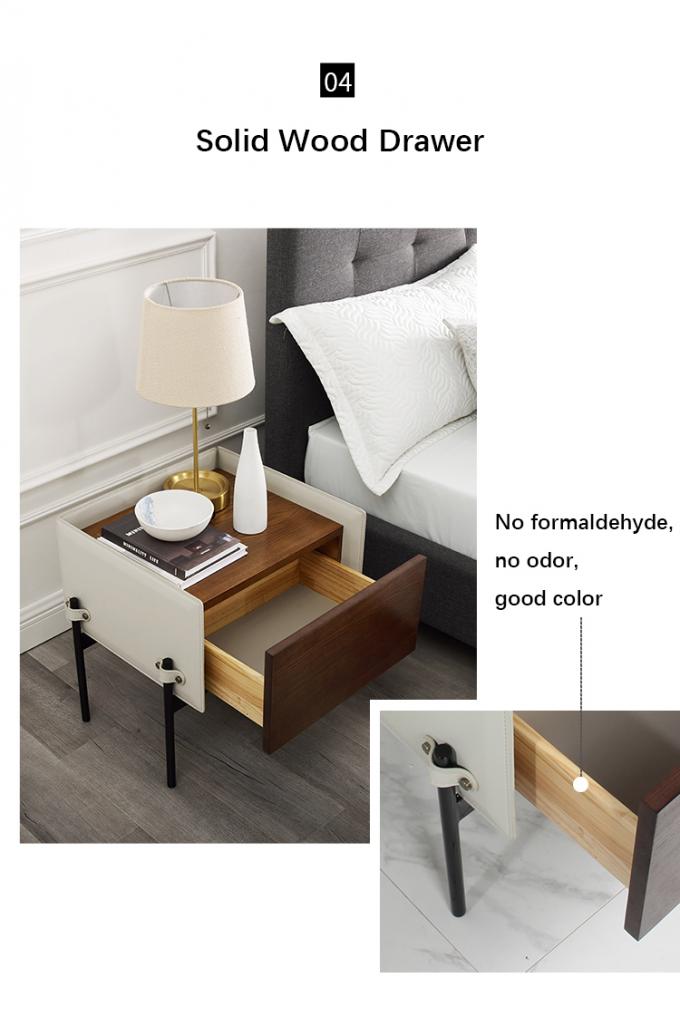 Solid Steel High Leg Nightstand Simple and Modern Storage Cabinet for Mini Bedroom 9