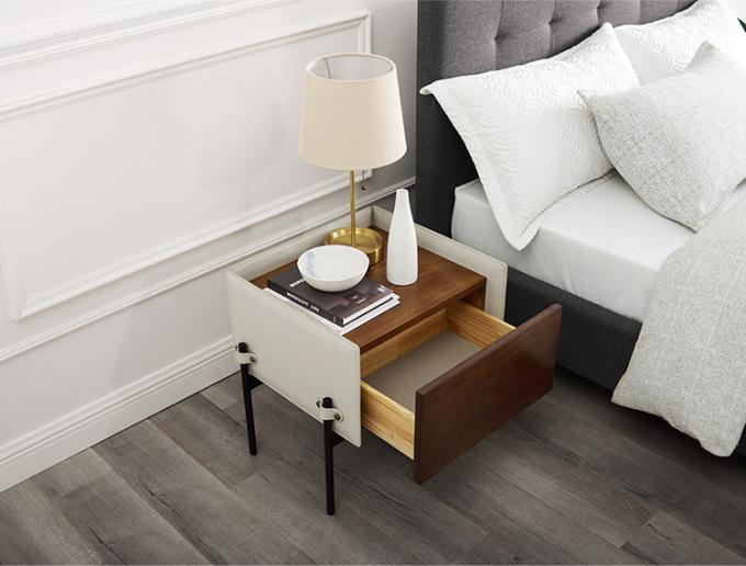 Solid Steel High Leg Nightstand Simple and Modern Storage Cabinet for Mini Bedroom 15