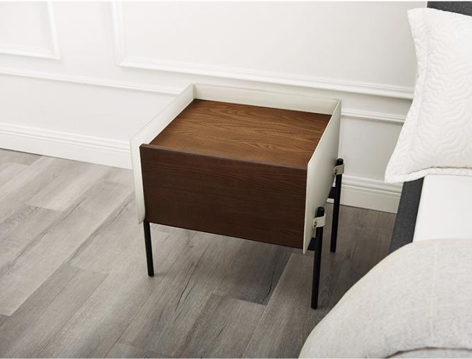 Solid Steel High Leg Nightstand Simple and Modern Storage Cabinet for Mini Bedroom 16