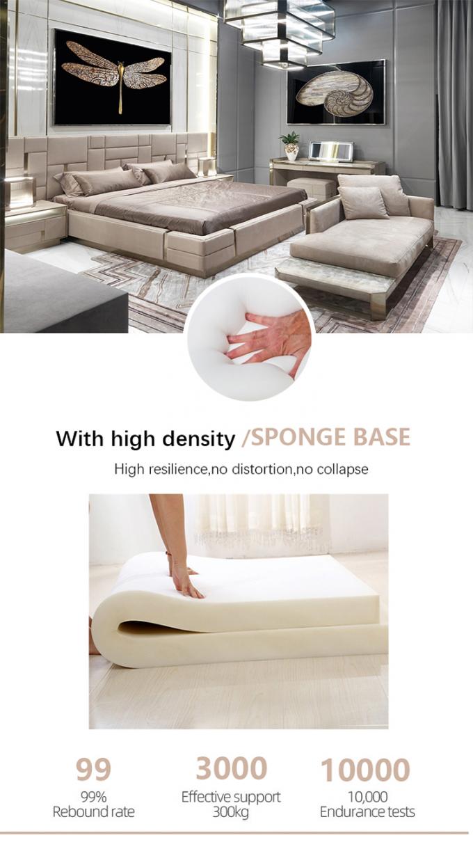 ROHS Hotel King Size Upholstered Bed Bedroom Furniture Sets 2