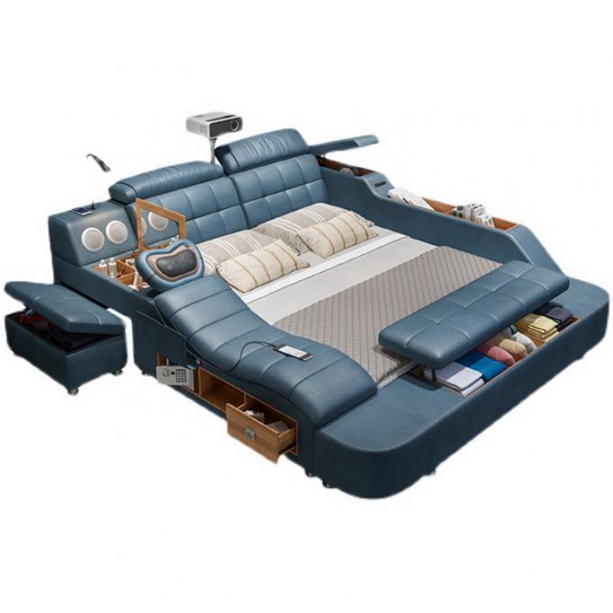 ISO9001 King Queen Size Platform Bed Frame Multifunctional Bedroom Furniture 10