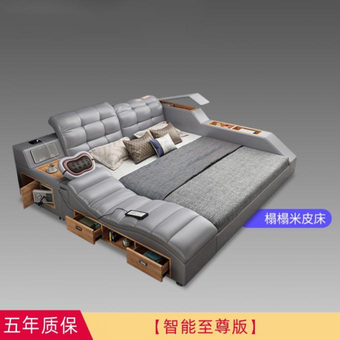 ISO9001 King Queen Size Platform Bed Frame Multifunctional Bedroom Furniture 1