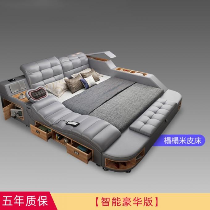 ISO9001 King Queen Size Platform Bed Frame Multifunctional Bedroom Furniture 0