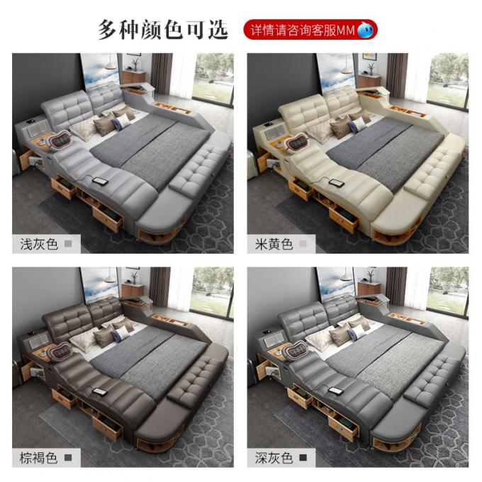 ISO9001 King Queen Size Platform Bed Frame Multifunctional Bedroom Furniture 4