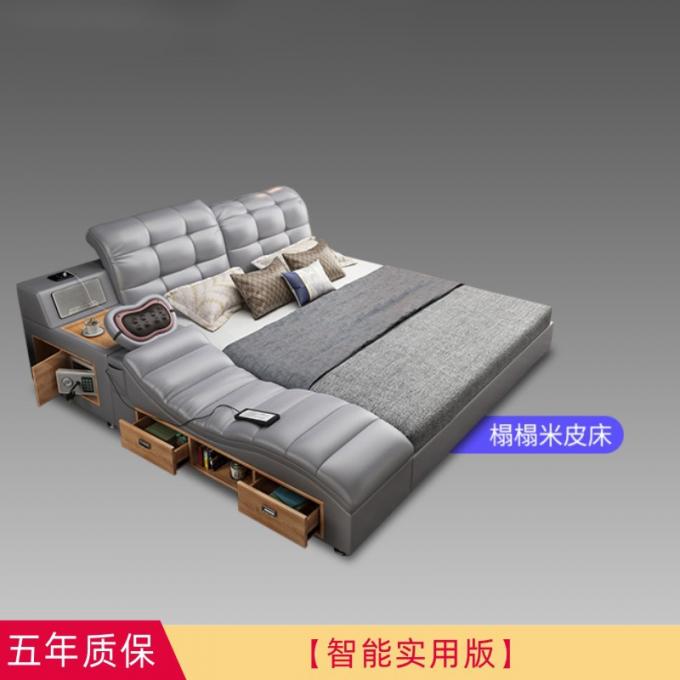 ISO9001 King Queen Size Platform Bed Frame Multifunctional Bedroom Furniture 7