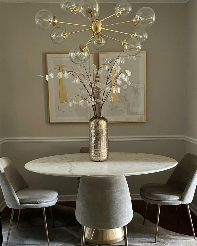 Marble Top Steel Gold Pedestal Tables For Coffee Living Room 7