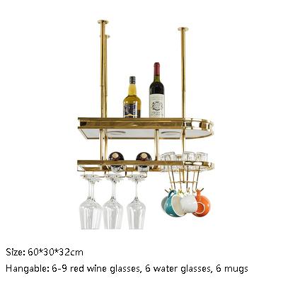 Acrylic Bar Gold Wine Holder Glasses Racks Storage Stainless Steel frame 6