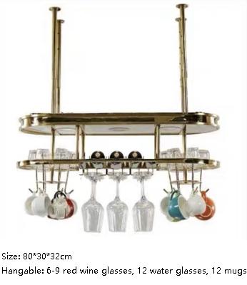 Acrylic Bar Gold Wine Holder Glasses Racks Storage Stainless Steel frame 10