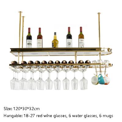 Acrylic Bar Gold Wine Holder Glasses Racks Storage Stainless Steel frame 9