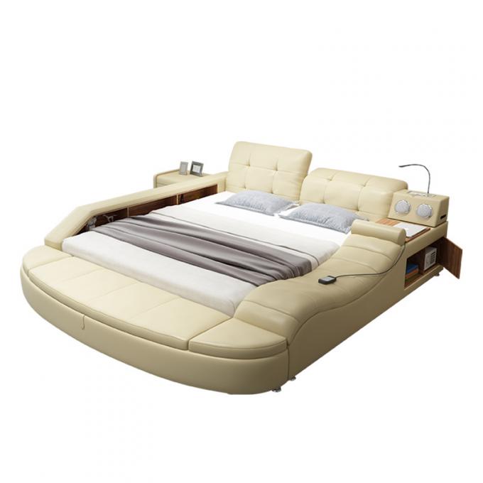 Leather Luxury Bedroom Sets Tufted Upholstered Bed Modern Design 4