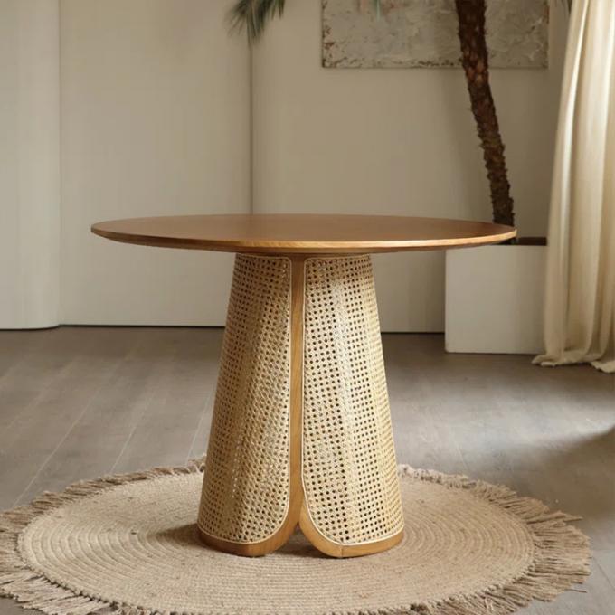 Wicker Rattan Dining Table And Chairs Sets Modern Solid Wood 1