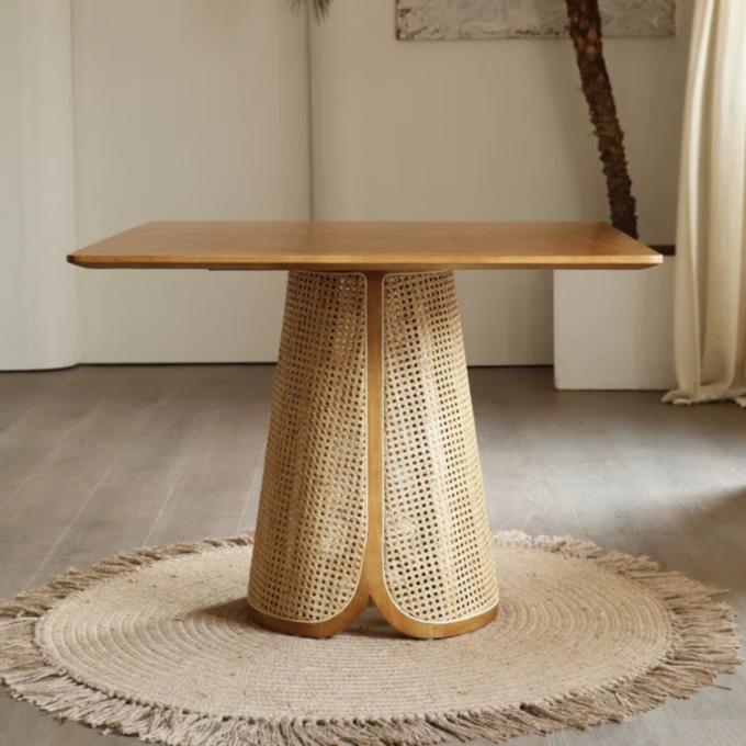 80x80 Solid Wood Pedestal Dining Room Table Round Sets 1