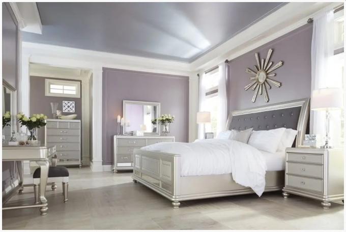 MDF Metal Platform Bed 5 Piece Bedroom Sets Queen King Size 0