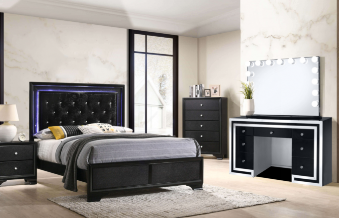 Modern Upholstered Platform Bed Queen King Full Size ODM 0