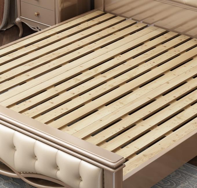 Custom Wooden Double Bed Frame Queen Size With Headboard And Drawer 6