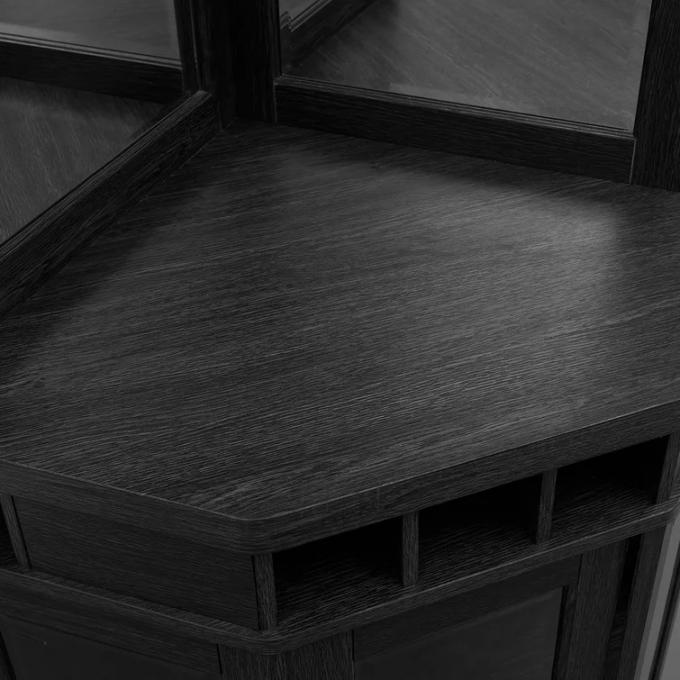 Modern Bar Corner Wine Rack Cabinet Wooden Counter OEM 7