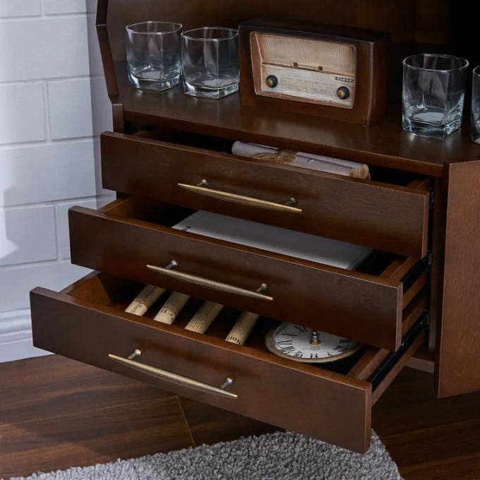 Commercial Wooden Corner Liquor Cabinet Counter For Alcohol Wine Display 3