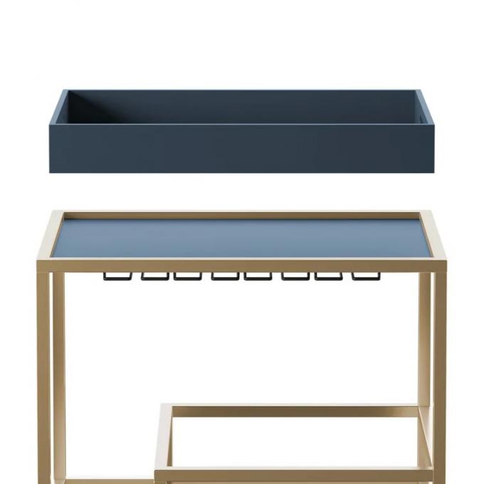 Brass Wine Drink Bar Cart Restaurant Serving Trolley Customized 1