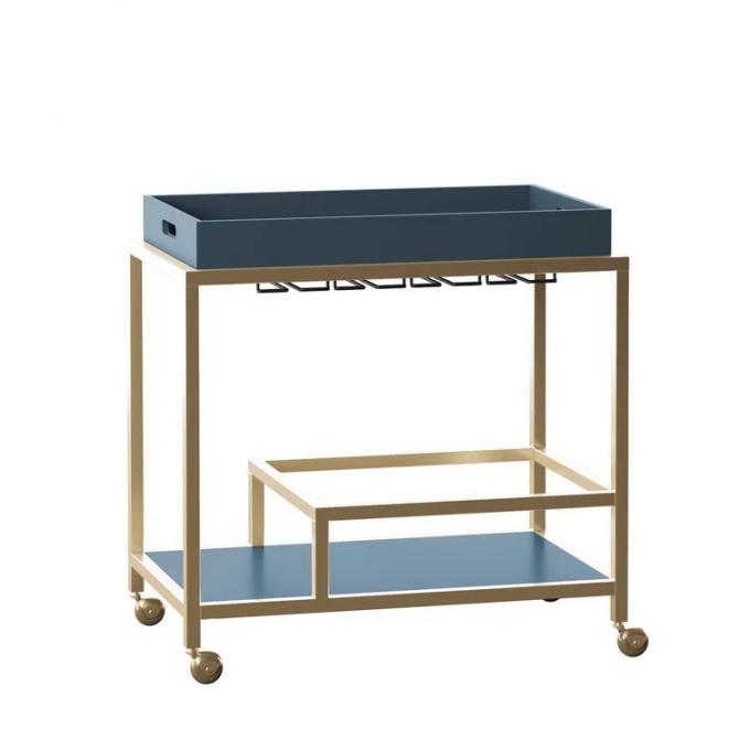 Brass Wine Drink Bar Cart Restaurant Serving Trolley Customized 7