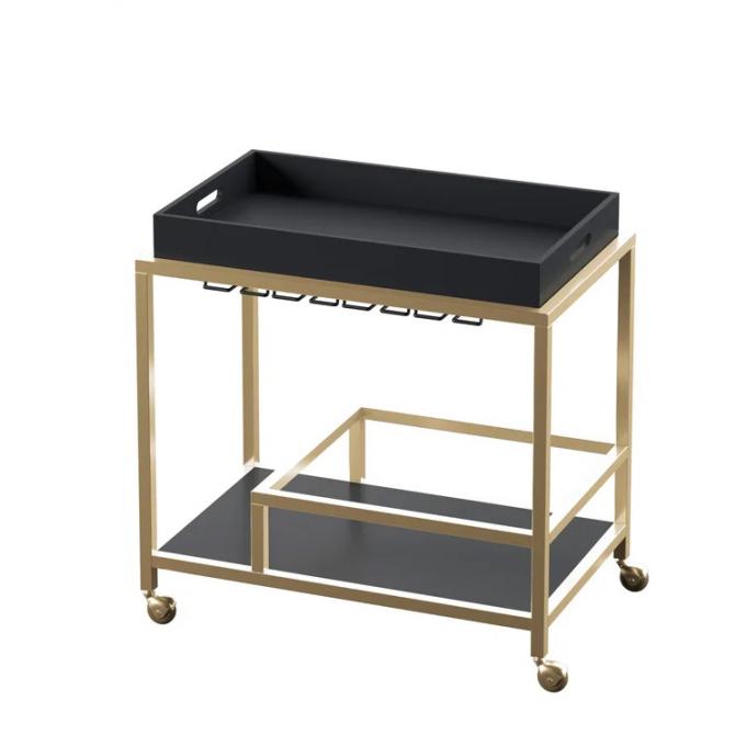 Brass Wine Drink Bar Cart Restaurant Serving Trolley Customized 11