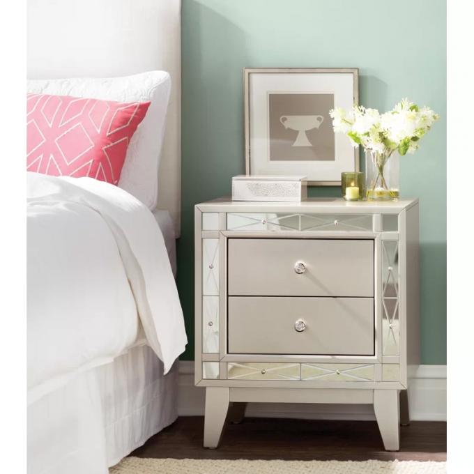 Custom Made upholstered Contemporary Bedroom Sets MDF Wood 3
