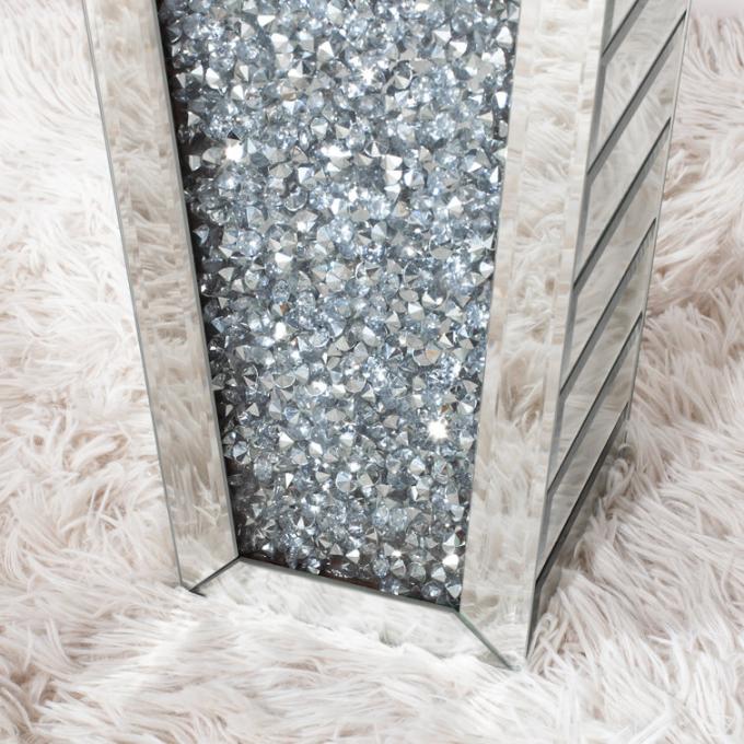 Home Decoration Mirrored Furniture Tall Floor Vase Clear Glass Crystal For Wedding 7