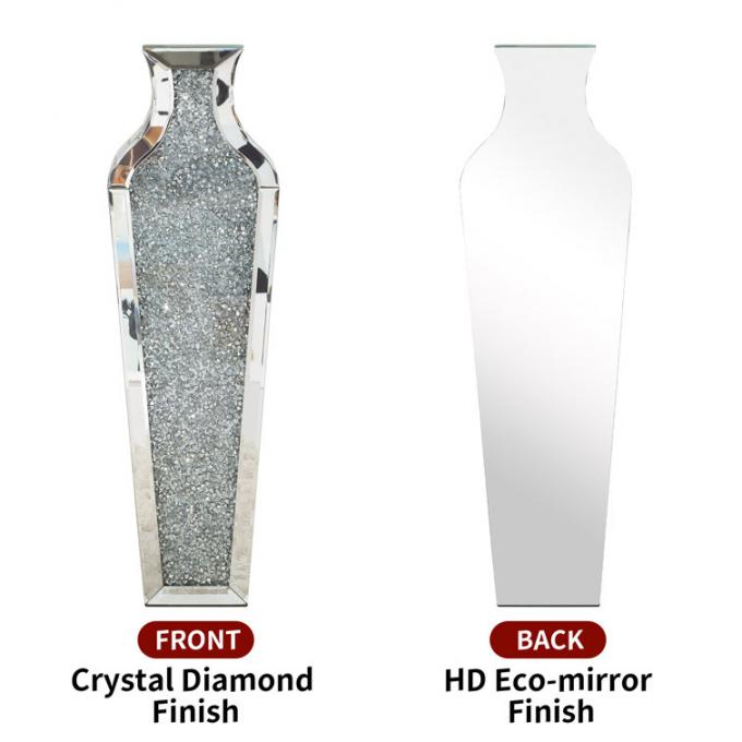 Home Decoration Mirrored Furniture Tall Floor Vase Clear Glass Crystal For Wedding 8