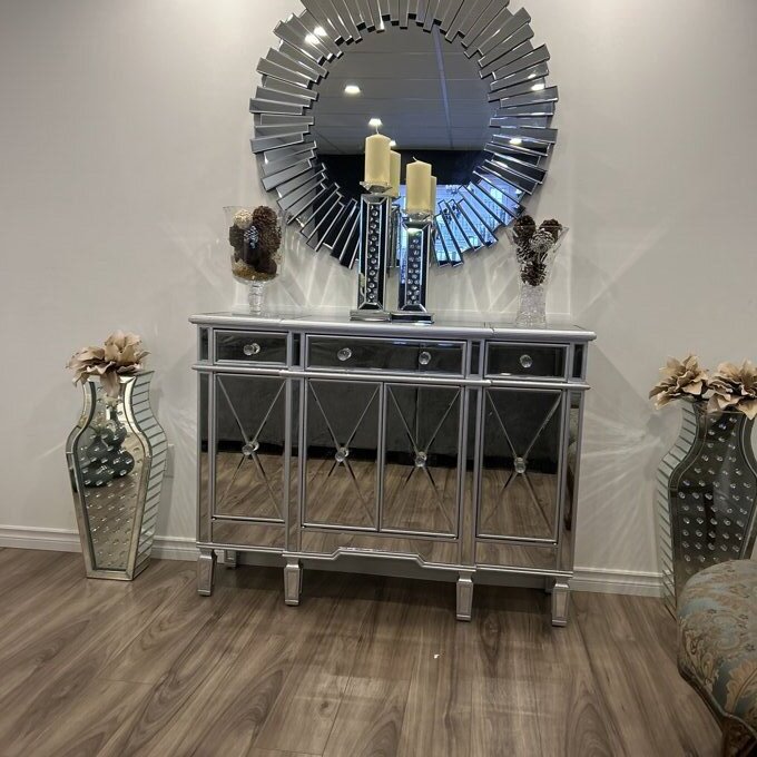 Home Decoration Mirrored Furniture Tall Floor Vase Clear Glass Crystal For Wedding 11