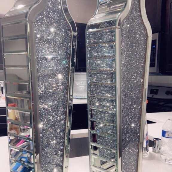 Home Decoration Mirrored Furniture Tall Floor Vase Clear Glass Crystal For Wedding 13