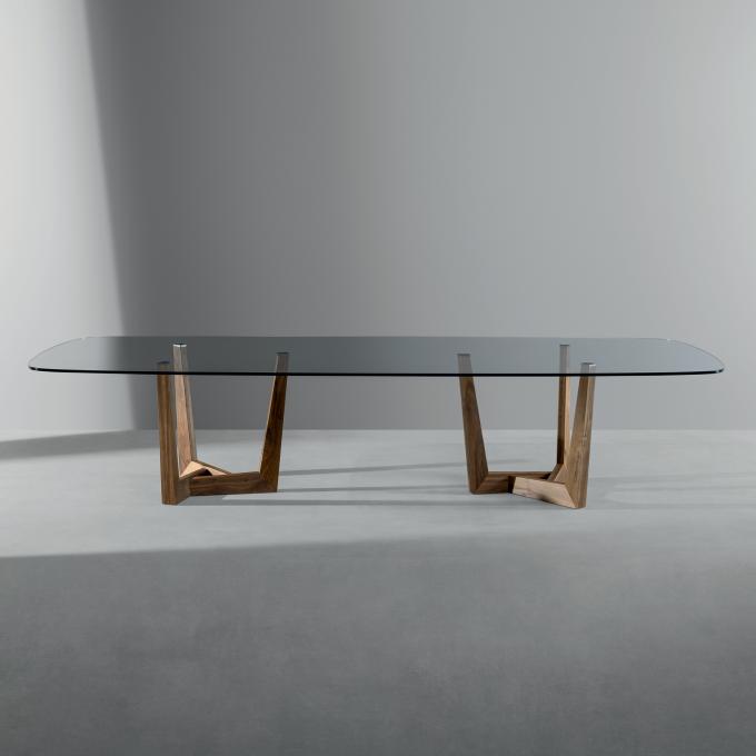 8-10 Seater Oblong Marble Stone Dining Table Set Glass Wooden Top 1