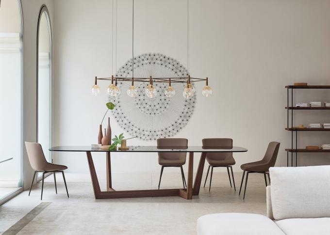 8-10 Seater Oblong Marble Stone Dining Table Set Glass Wooden Top 4