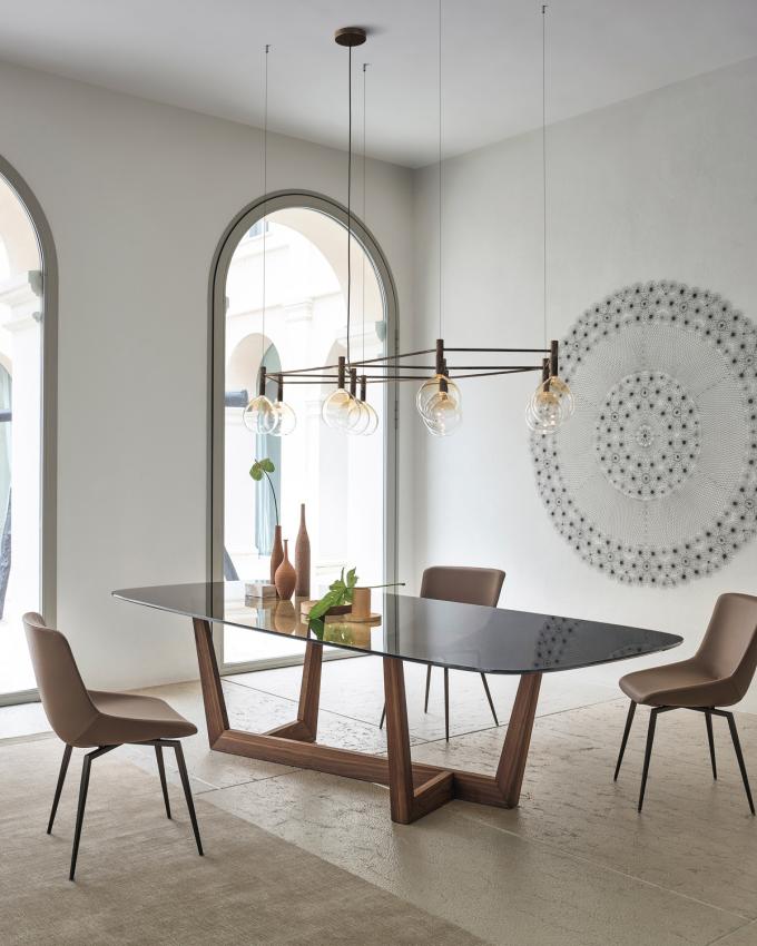8-10 Seater Oblong Marble Stone Dining Table Set Glass Wooden Top 6