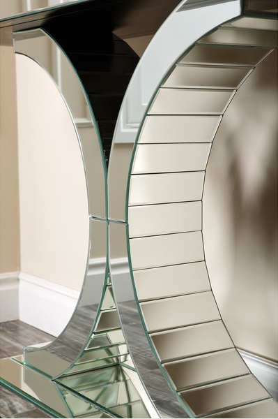 Accent Crystal Mirrored Console Table Hotel Entryway Furniture 2