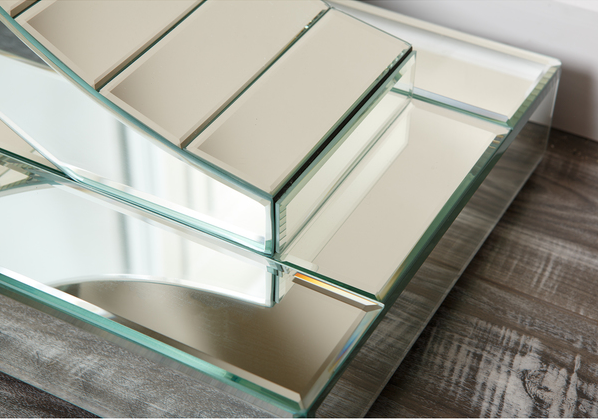 Accent Crystal Mirrored Console Table Hotel Entryway Furniture 3
