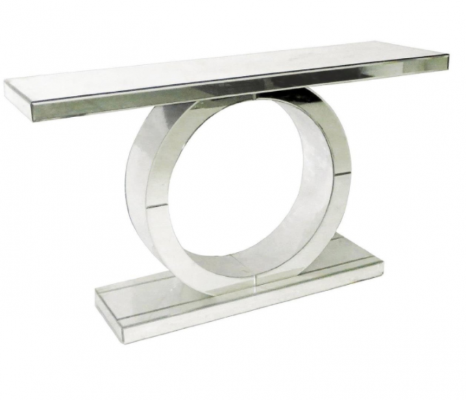 Accent Crystal Mirrored Console Table Hotel Entryway Furniture 8