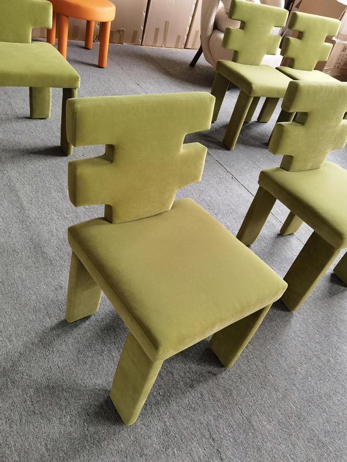 Modern Green Velvet Accent Dining Chairs for Restaurant ODM 14