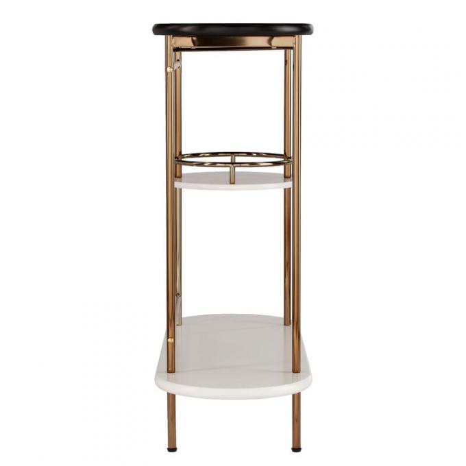 ODM Black Gold Rolling Drinks Cart Trolley for Kitchen 7