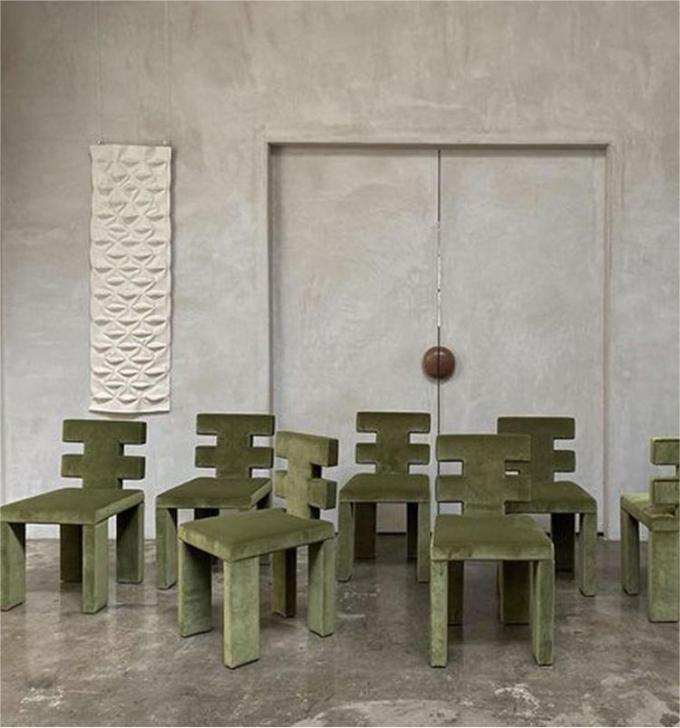 Modern Green Velvet Accent Dining Chairs for Restaurant ODM 8