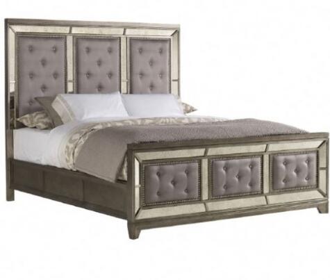Wood Master Bedroom Furniture Upholstered Platform Bed 8