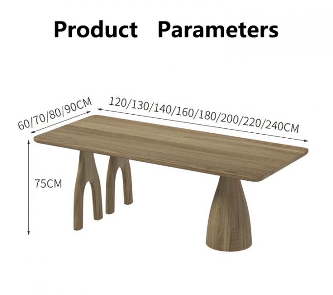 Solid Oak Wood Rectangle Dining Room Table 8 Seater ODM 3
