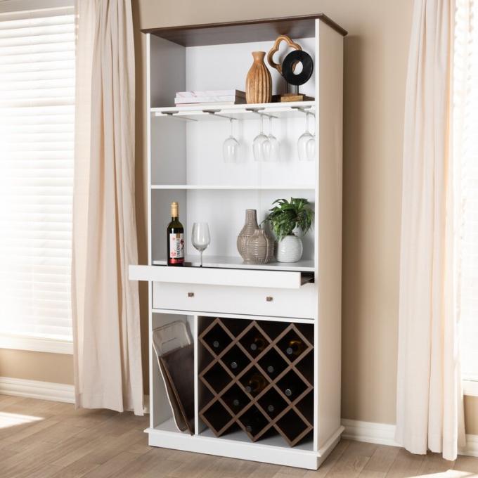 Kitchen Corner Wine Racks Bar Cabinets With Wood And Glass Display Rack 1