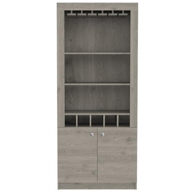 Stainless Steel Corner Wine Cabinet Racks With Temperature Control And Wood Shelves 6