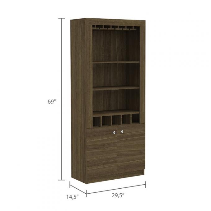 Industrial Bar Corner Wine Rack Cabinet With Wooden Shelves Wall Mounted Design 6