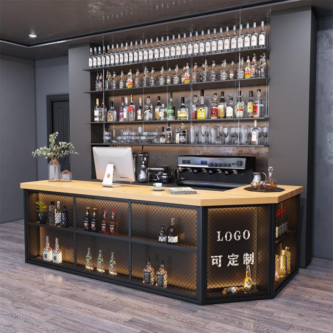 Mini LED Counter Height Nightclub Bar Table Modern Furniture 4