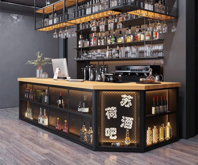 Mini LED Counter Height Nightclub Bar Table Modern Furniture 8
