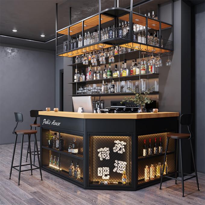 Mini LED Counter Height Nightclub Bar Table Modern Furniture 6