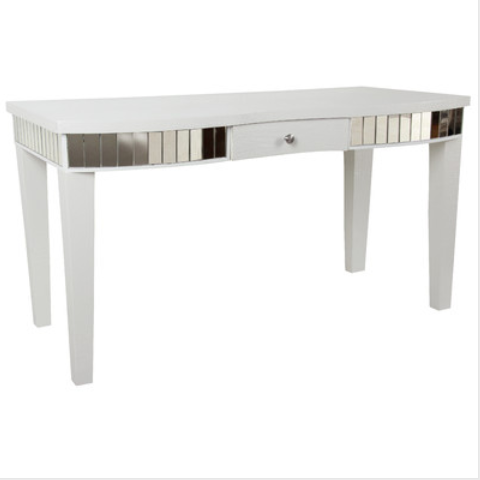 Antique Silver Mirrored Furniture Demilune Console Table Custom 5