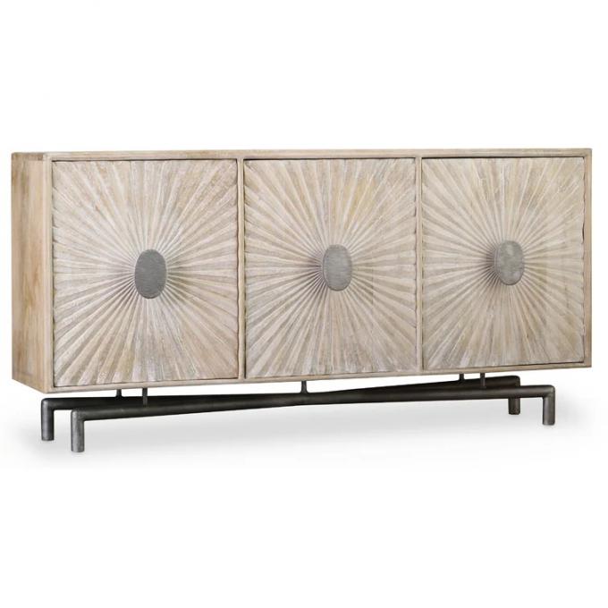 Customized 40 Inch Buffet Cabinet Black TV Sideboard MDF Material 2