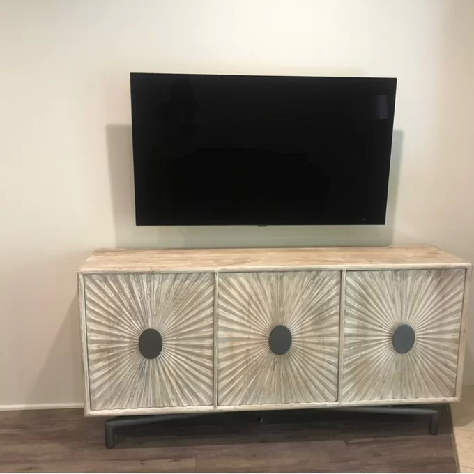 Customized 40 Inch Buffet Cabinet Black TV Sideboard MDF Material 6